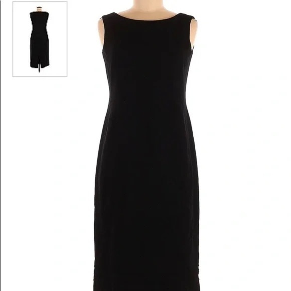 Emanuel Ungaro Midi Sleeveless Black Professional Dress Size 8 42 Designer Work - Picture 1 of 7